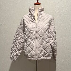 Vuori Women's Cream Quilted Puffer Jacket